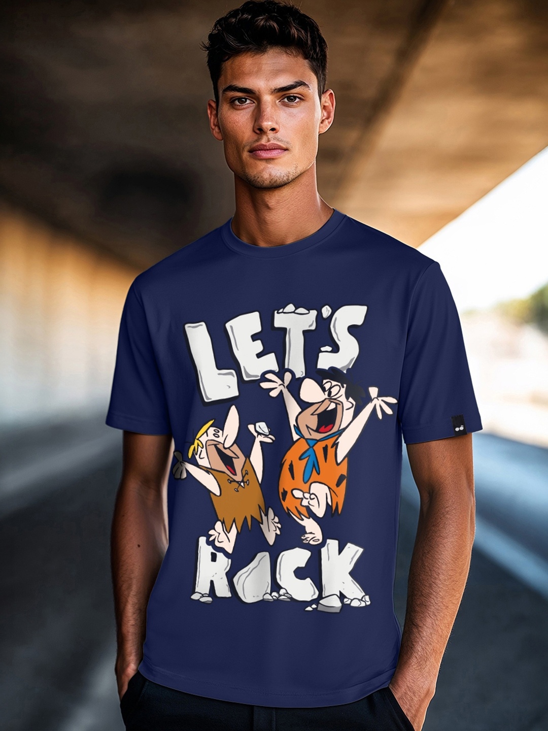

Bewakoof Official Cartoon Network Merchandise Rock N Roll Pure Cotton T-shirt, Blue