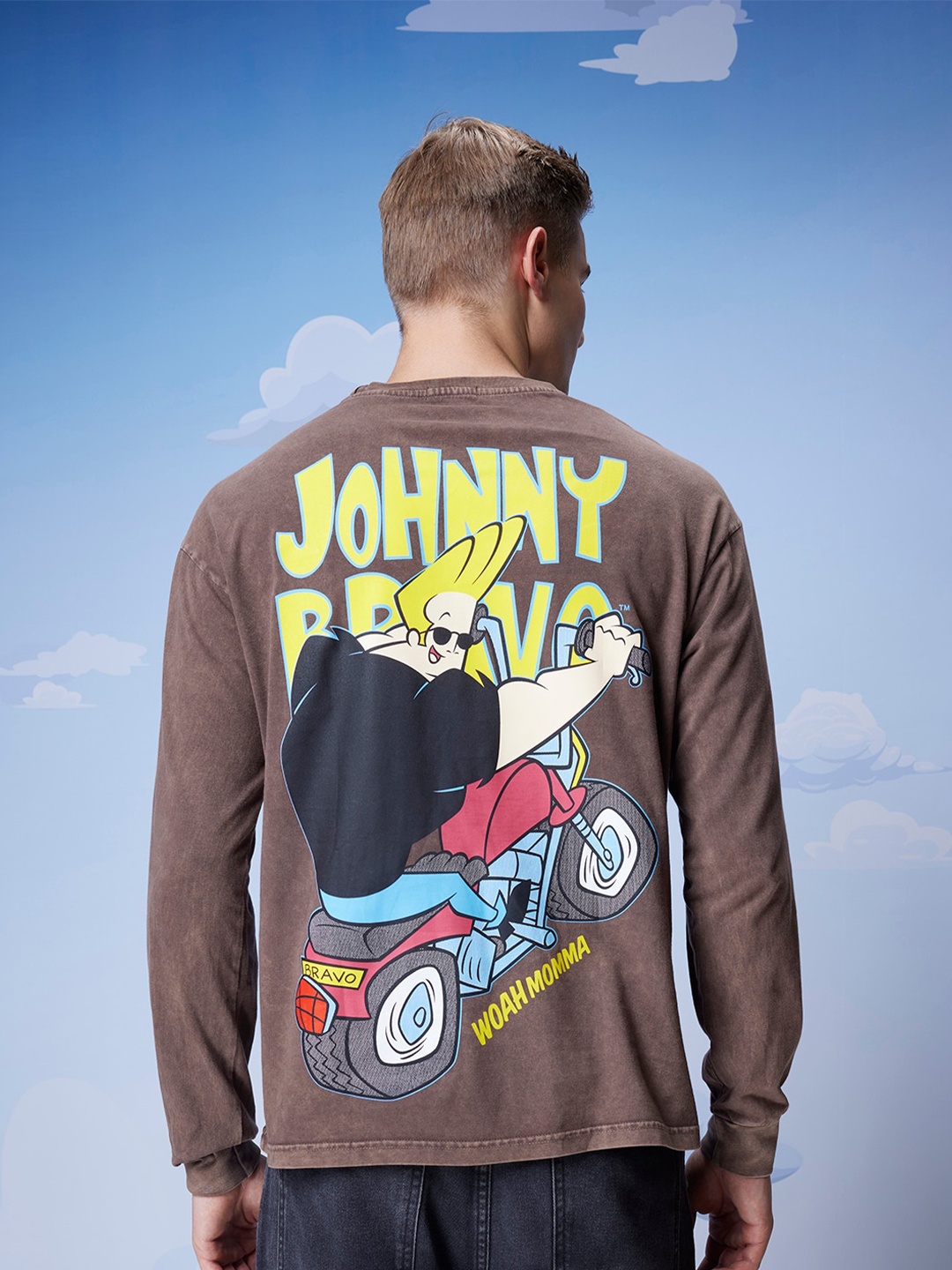 

Bewakoof Official Cartoon Network Merchandise Johnny Biker Printed Oversized T-shirt, Green