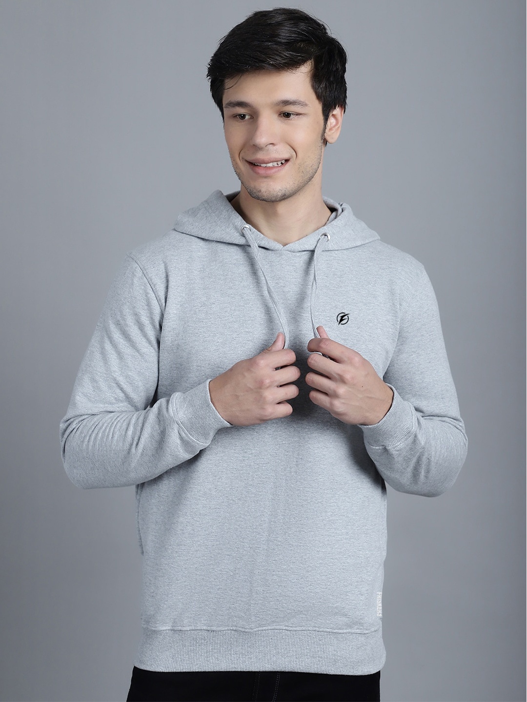 

Friskers Hooded Fleece Pullover Sweatshirt, Grey