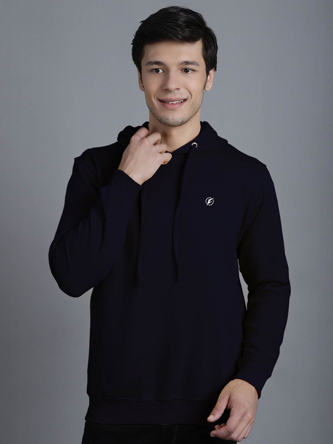 

Friskers Hooded Fleece Pullover Sweatshirt, Navy blue