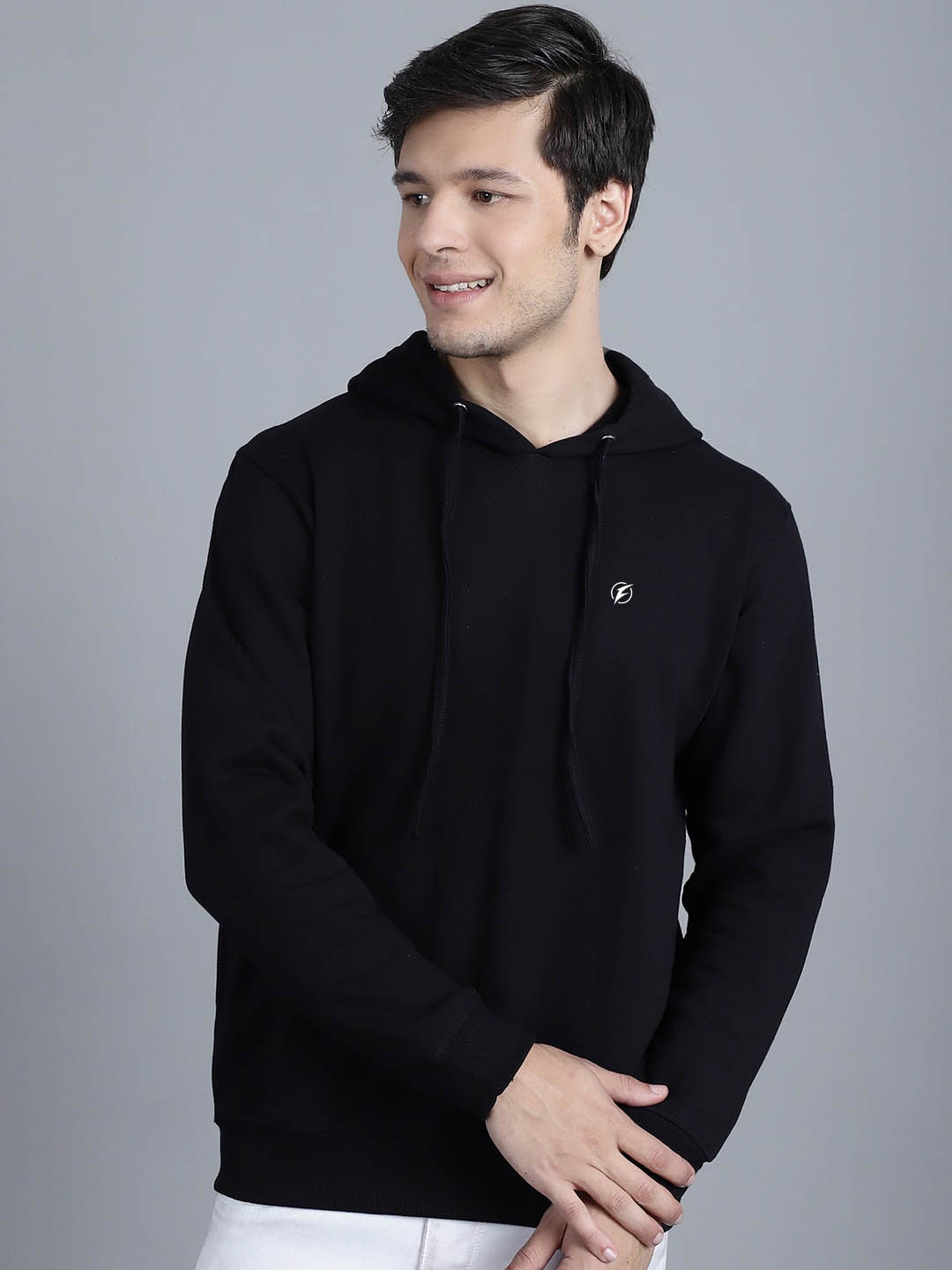 

Friskers Hooded Fleece Pullover Sweatshirt, Black