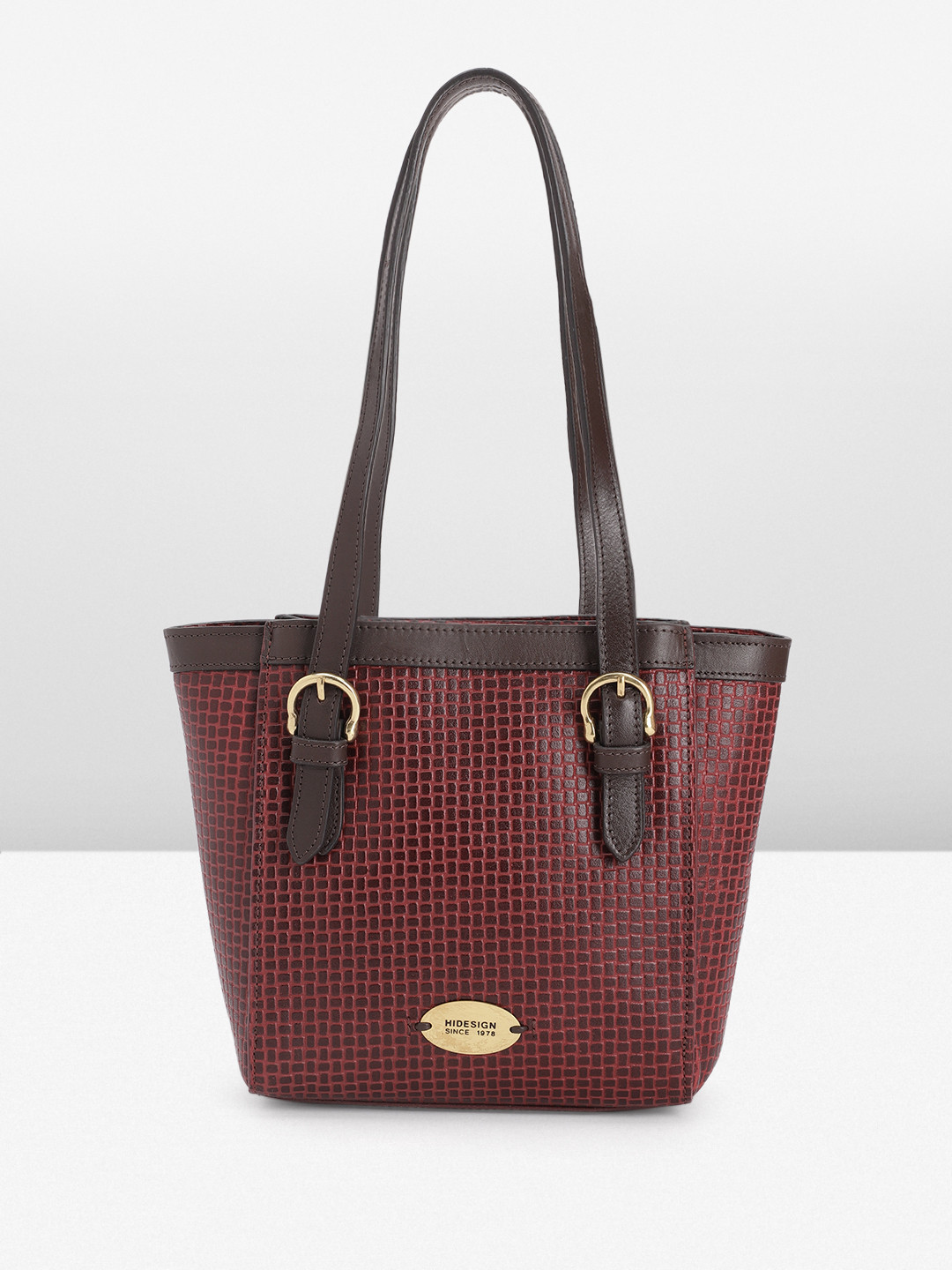 

Hidesign Textured Leather Shoulder Bag, Red