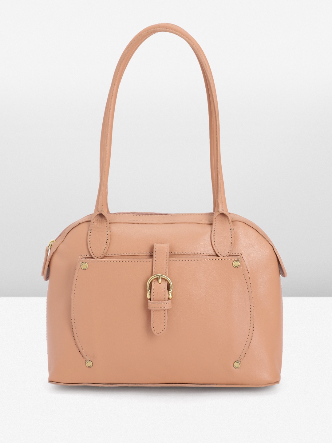 

Hidesign Solid Leather Shoulder Bag, Beige