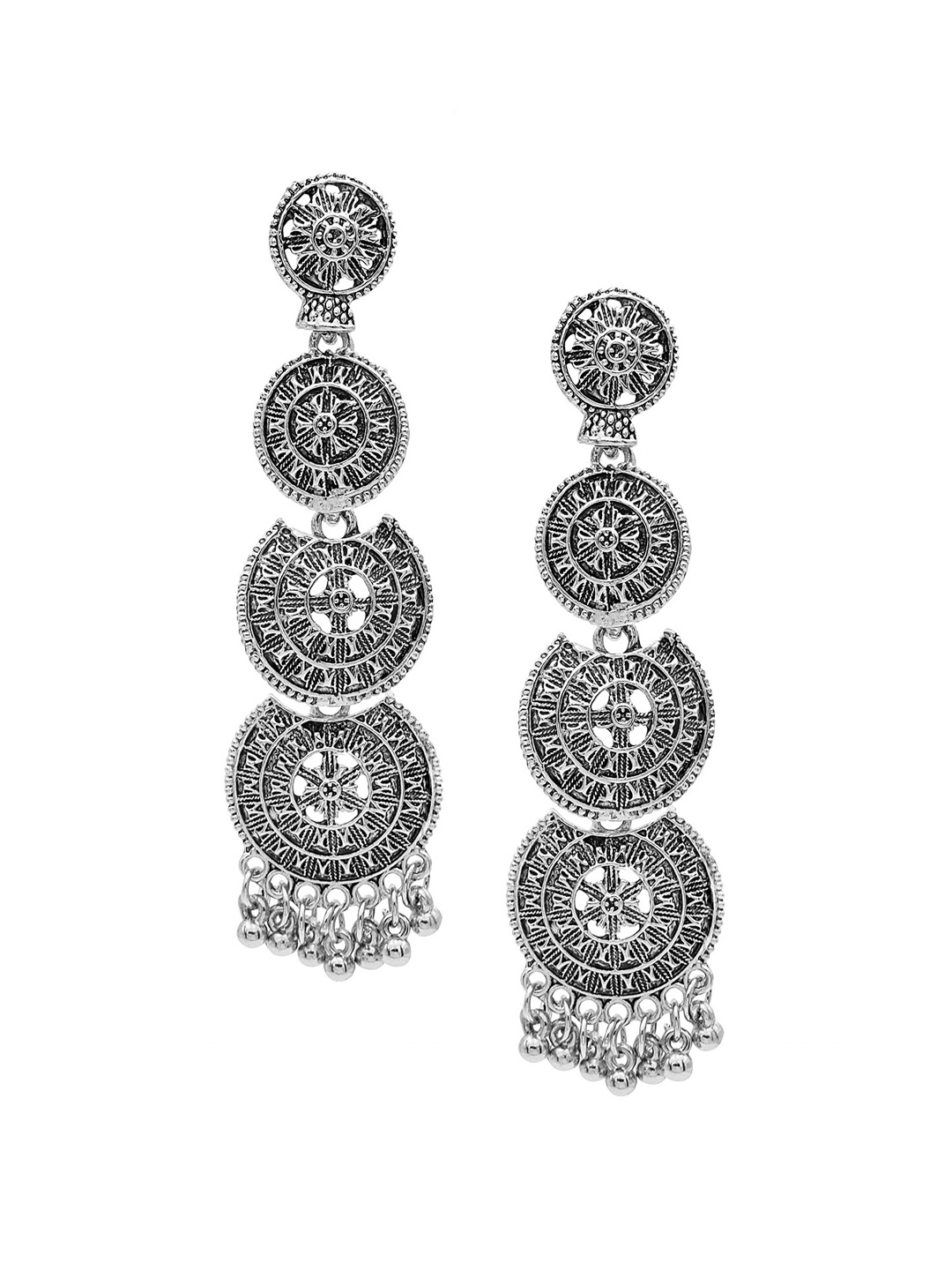 

Shining Jewel - By Shivansh Silver Plated Drop Earrings
