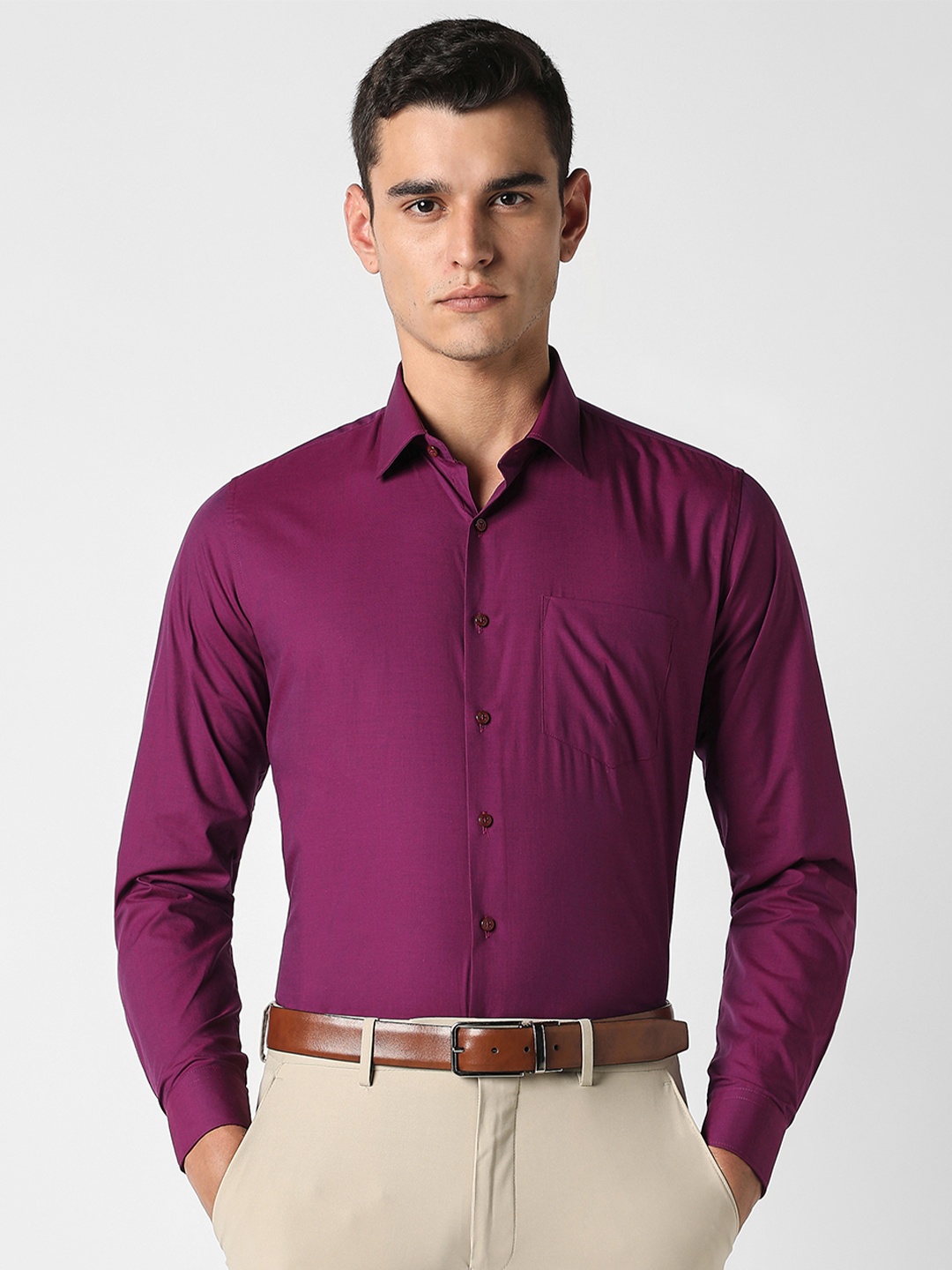 

Van Heusen Men Purple Slim Fit Opaque Formal Shirt