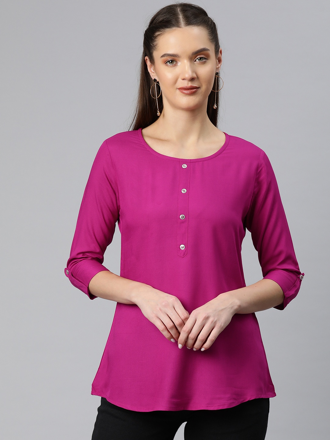 

Readiprint Solid A-line Top, Magenta