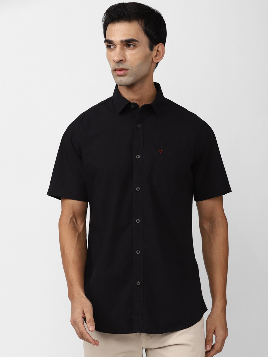 

Van Heusen Sport Slim Fit Pure Cotton Casual Shirt, Black