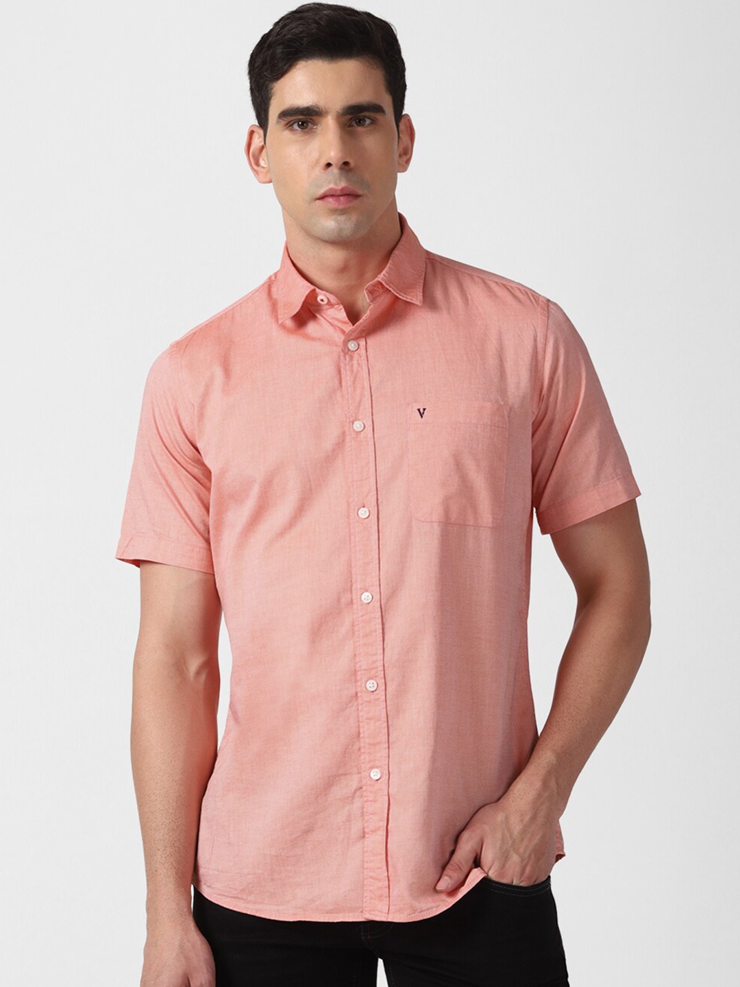 

Van Heusen Sport Spread Collar Pure Cotton Shirt, Peach