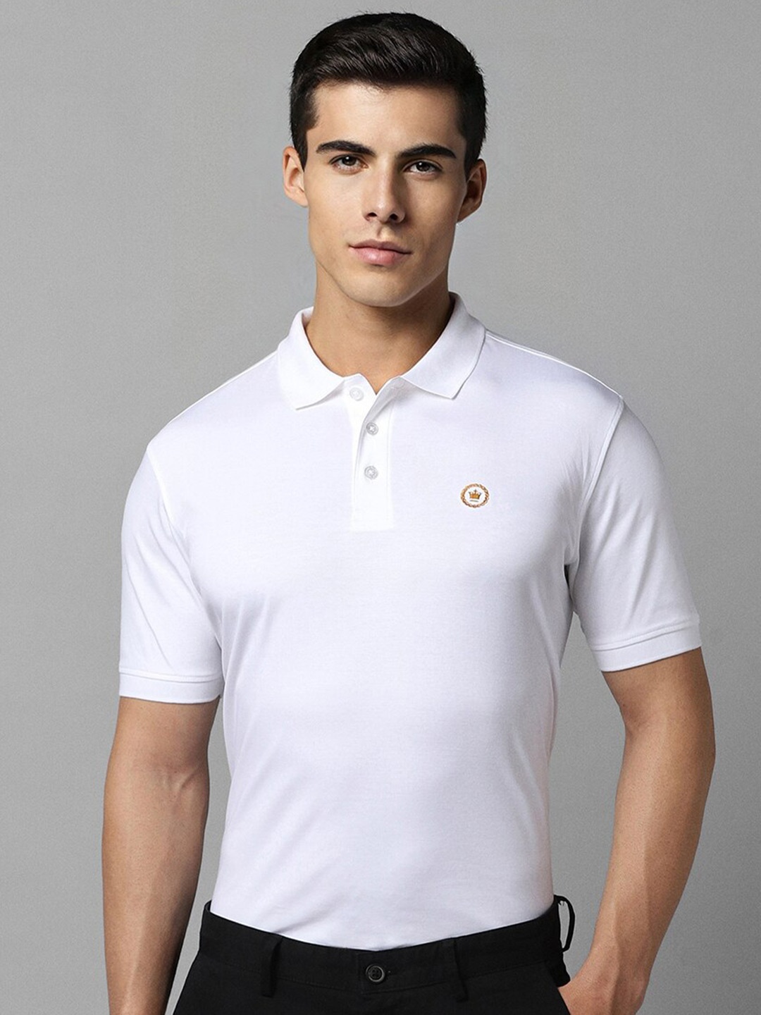 

Louis Philippe Polo Collar Regular Fit Cotton T-shirt, White