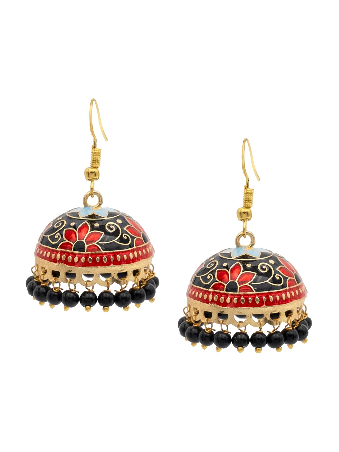

Shining Jewel - By Shivansh Gold-Plated Dome Shaped Jhumkas