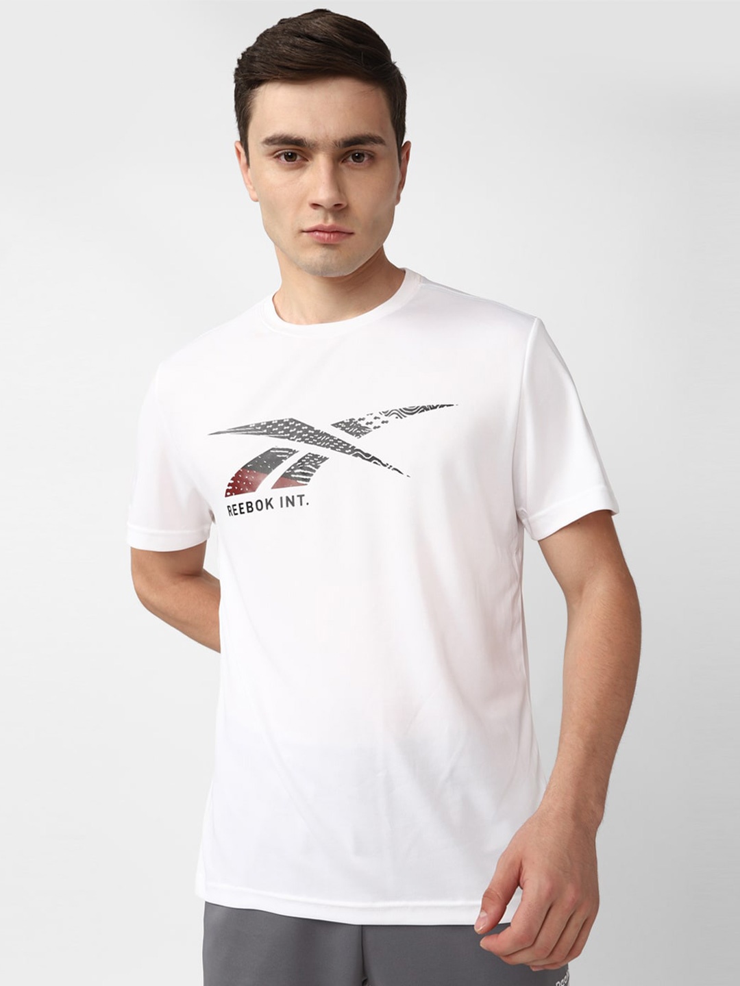 

Reebok Typography Printed T-Shirt, White