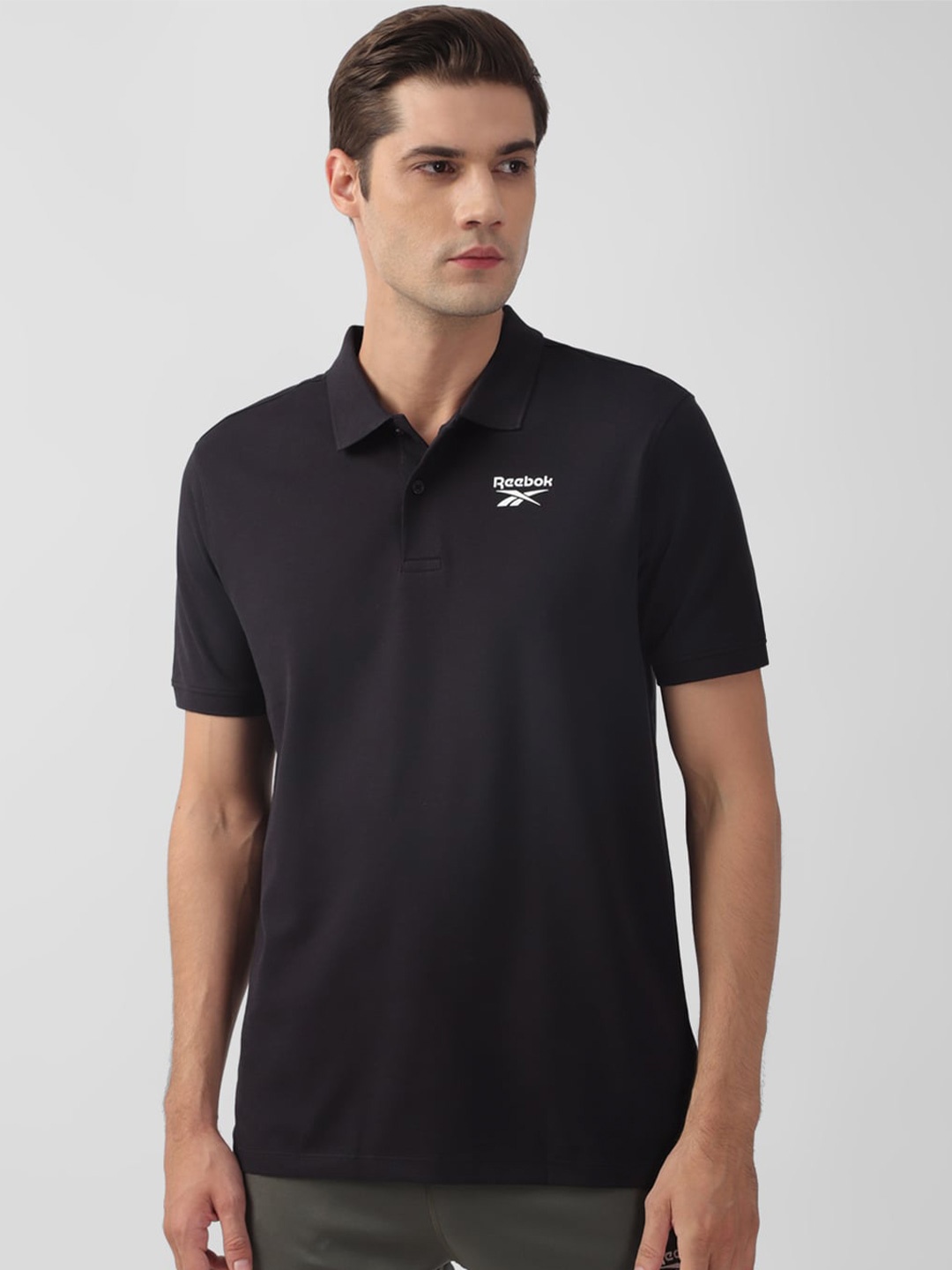 

Reebok Training App Polo Collar T-Shirt, Black