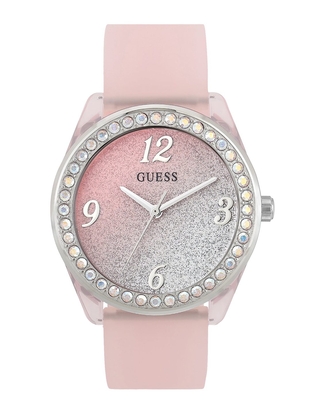 

GUESS Women Embellished Dial Water Resistance Analogue Watch GW0014L2M, Pink