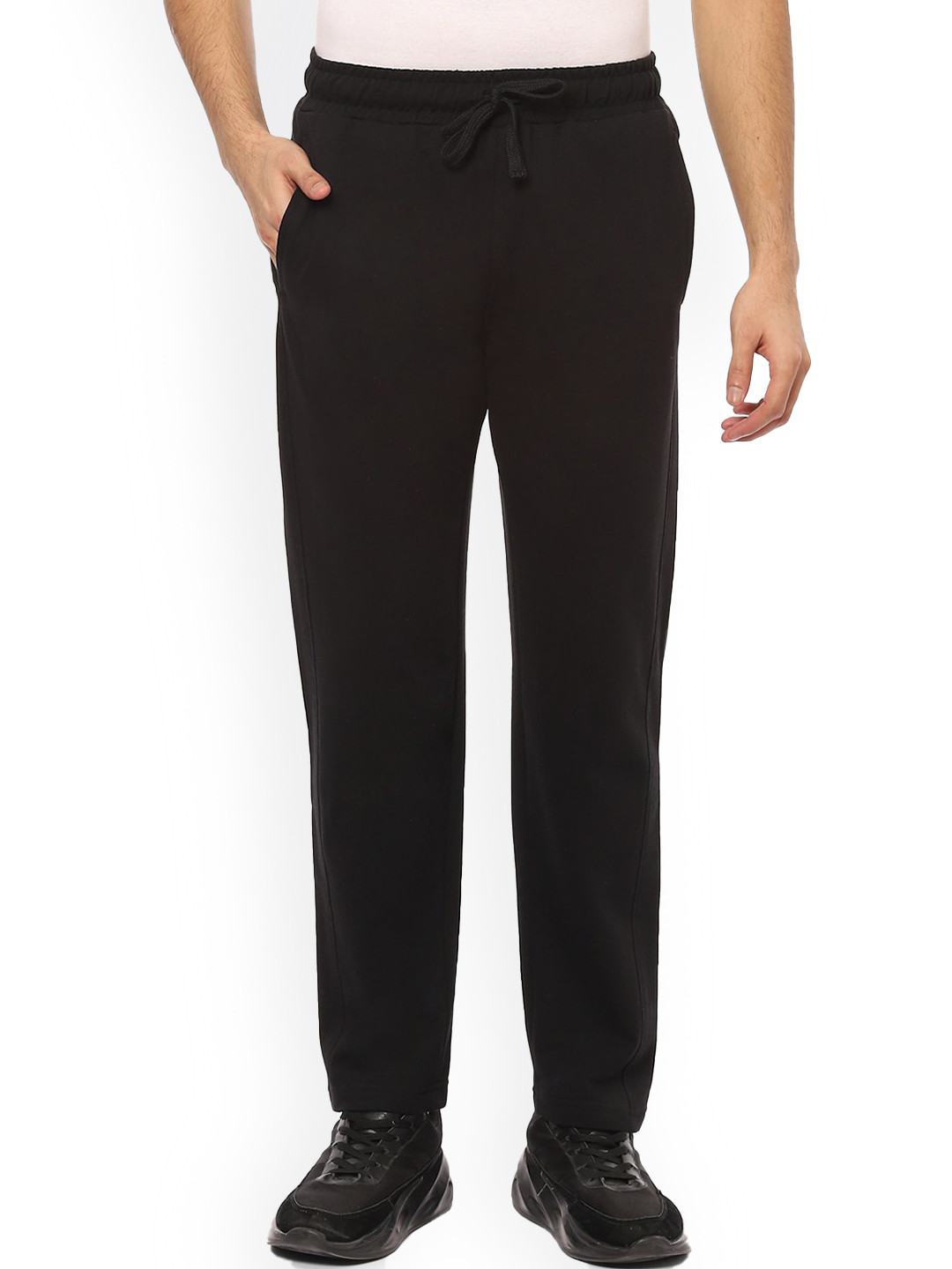 

2Bme Men Cotton Track Pants, Black