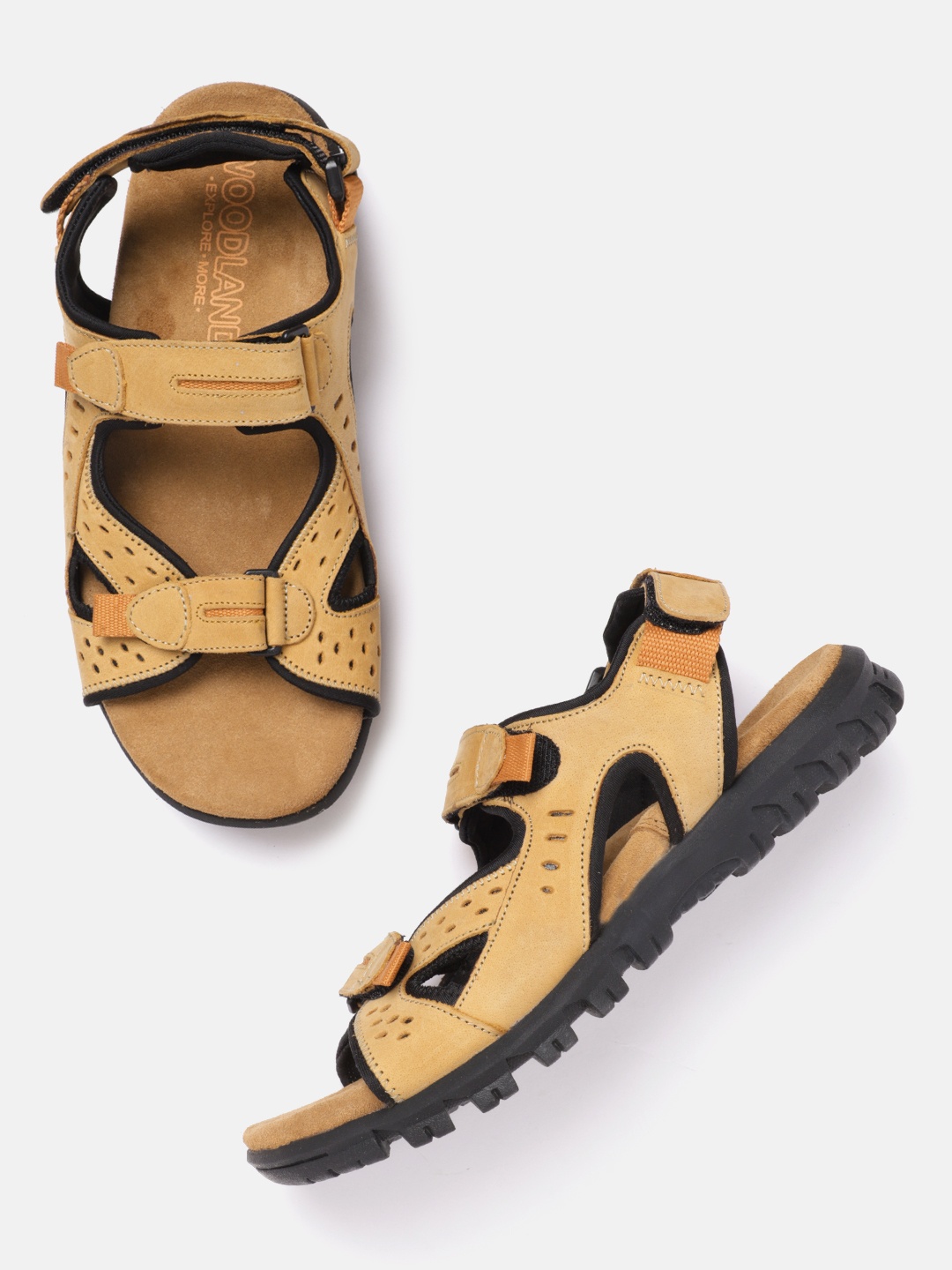 

Woodland Men Nubuck Comfort Sandals, Yellow