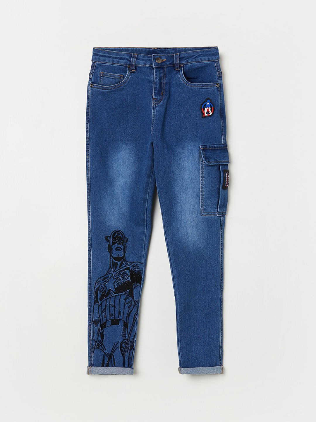 

Fame Forever by Lifestyle Boys Heavy Fade Comfort Jeans, Blue