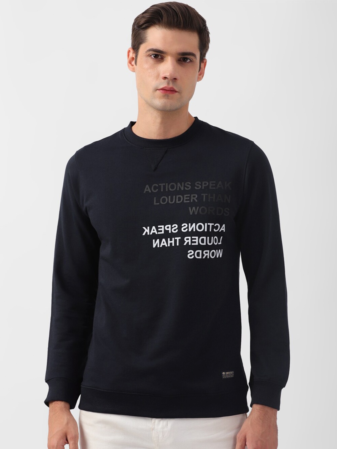 

PETER ENGLAND UNIVERSITY Typography Printed Sweatshirt, Navy blue