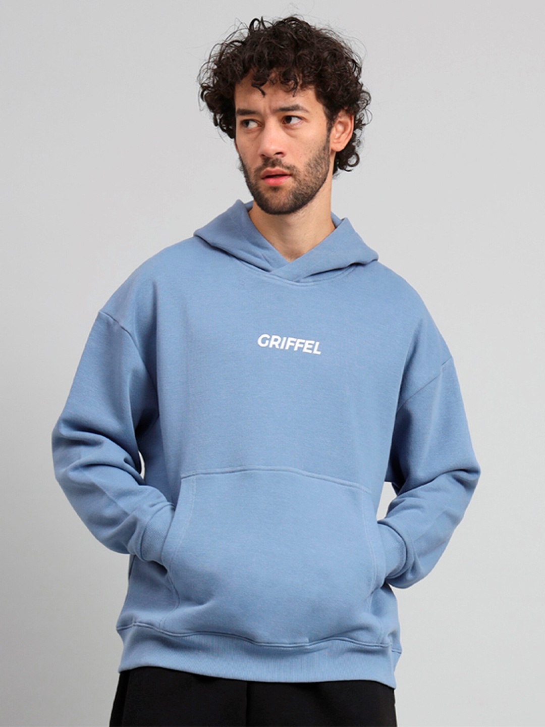 

GRIFFEL Fleece Hooded Pullover Sweatshirt, Blue