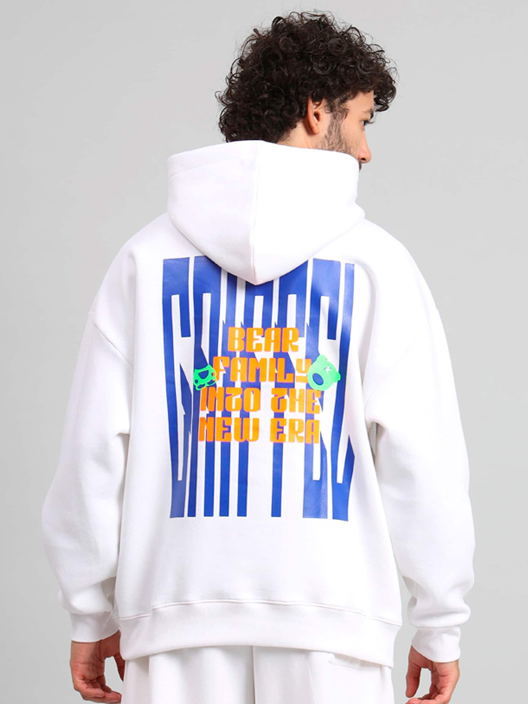 

GRIFFEL Typography Printed Hooded Sweatshirt, White