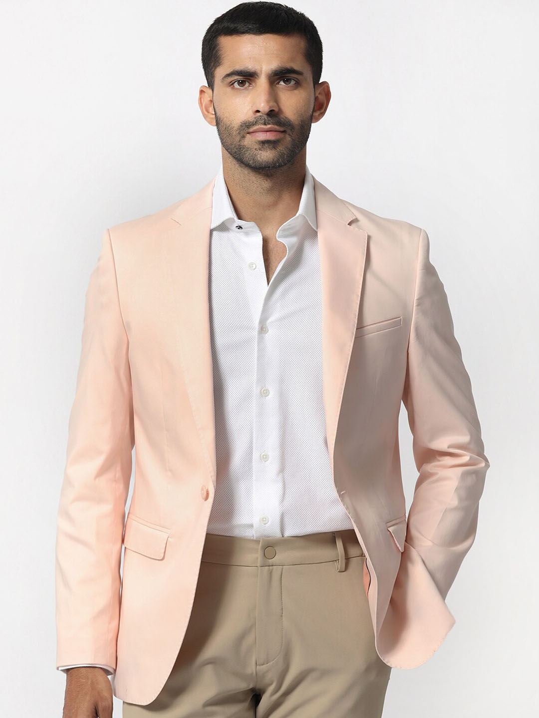 

RARE RABBIT Men Peyton Tailored Fit Single-Breasted Blazer, Pink