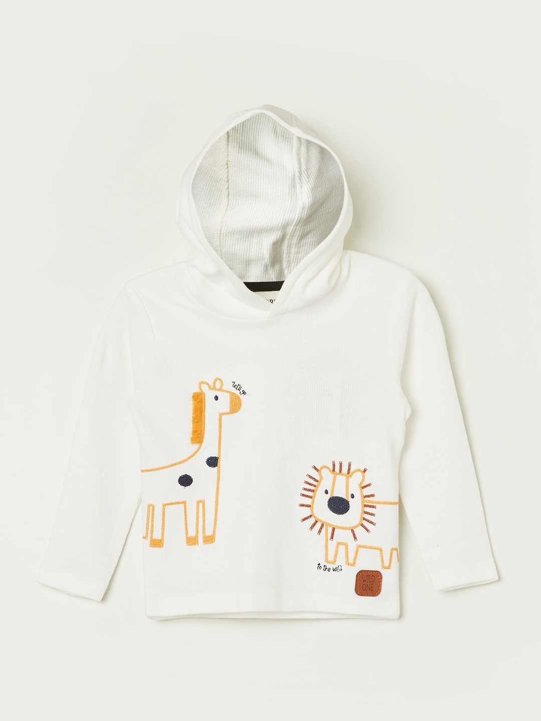 

Juniors by Lifestyle Boys Graphic Printed Pure Cotton T-shirt, White