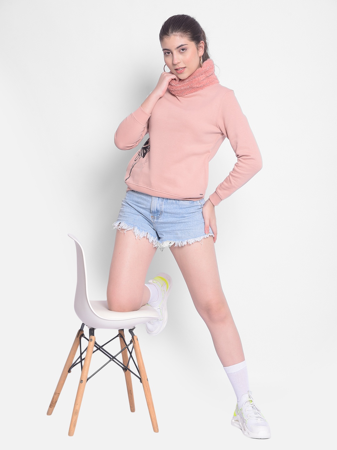 

Crimsoune Club Turtle Neck Sweatshirt, Pink