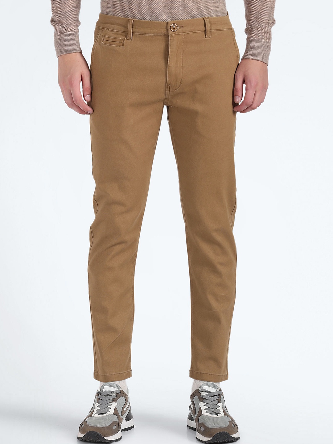 

Flying Machine Men Tapered Fit Chinos, Brown