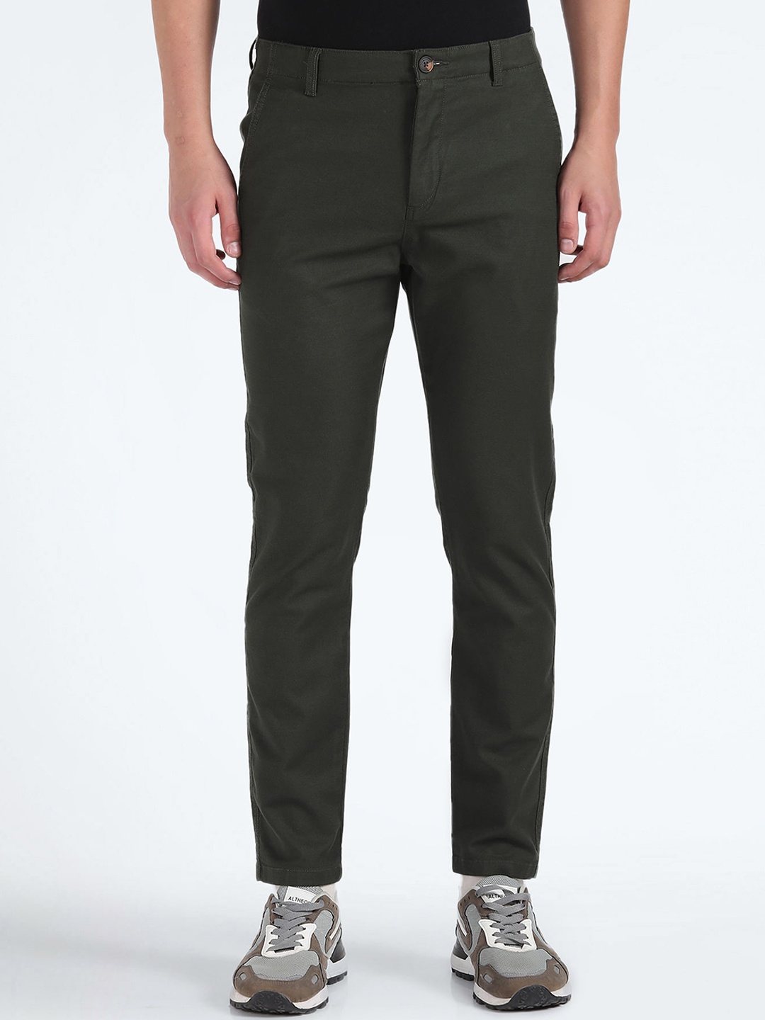 

Flying Machine Men Tapered Fit Chinos, Green