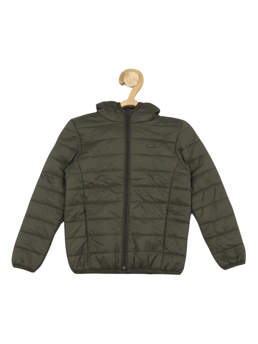 

Allen Solly Junior Boys Pure Cotton Regular Fit Puffer Jacket, Olive