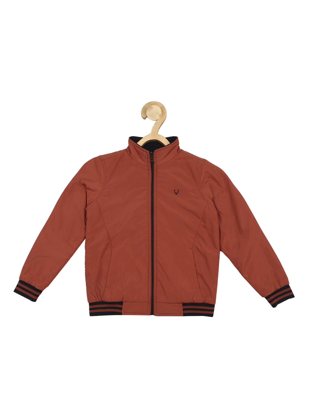 

Allen Solly Junior Boys Mock Collar Cotton Bomber Jacket, Maroon