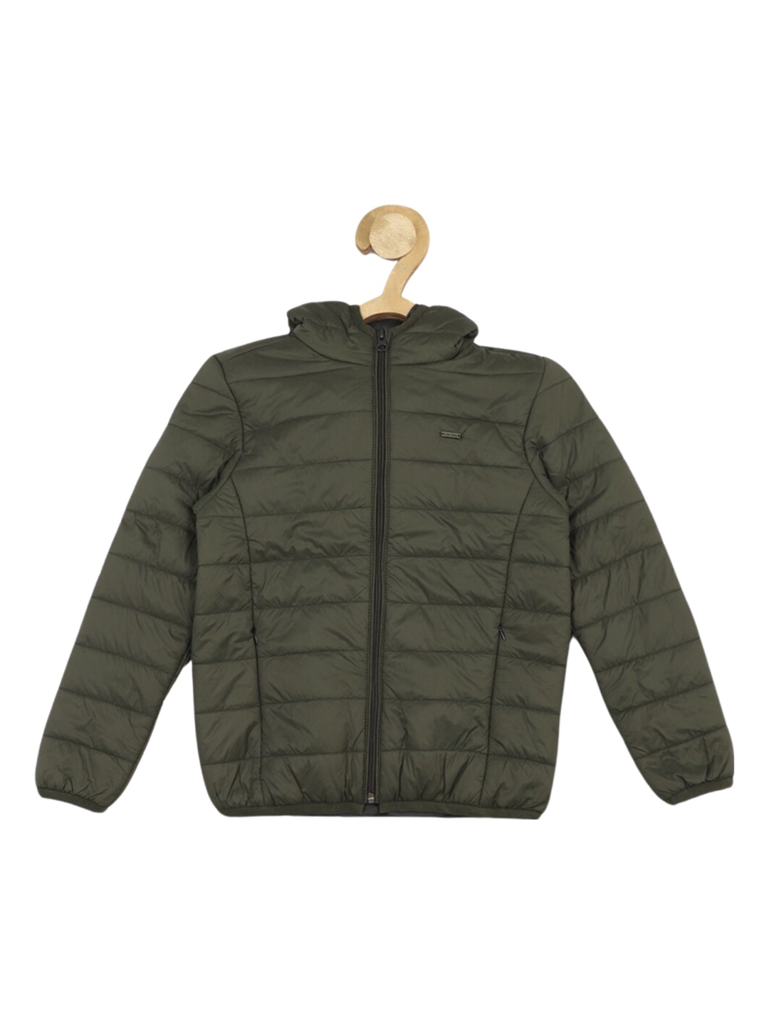 

Allen Solly Junior Boys Hooded Cotton Puffer Jacket, Olive