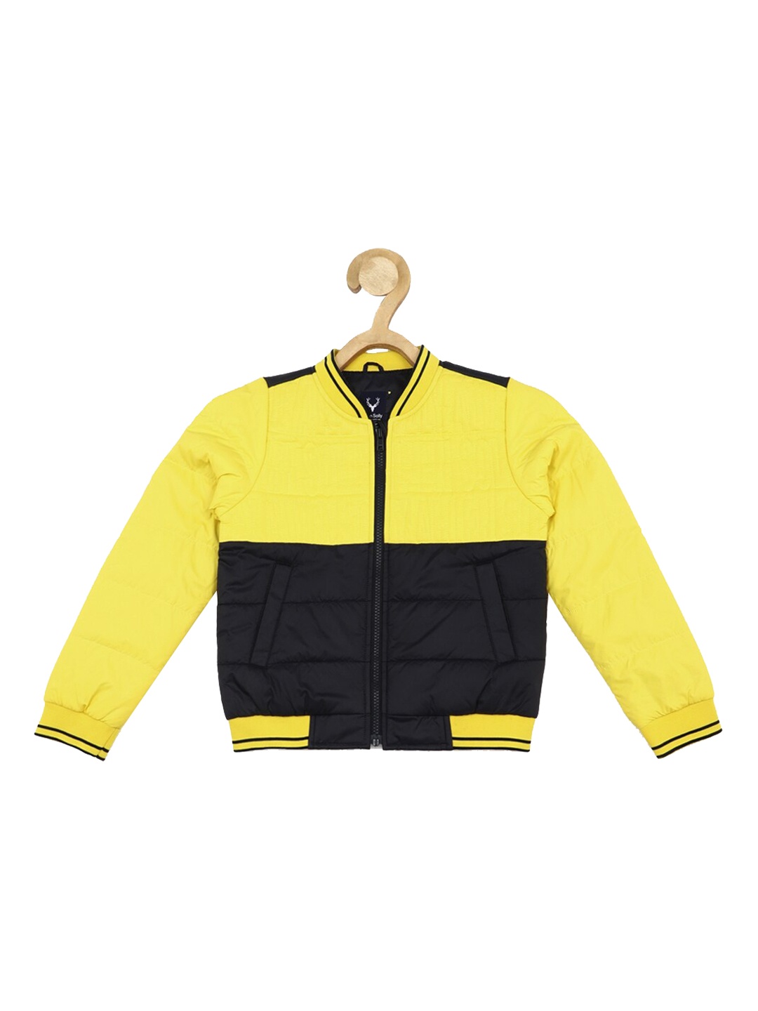 

Allen Solly Junior Boys Colourblocked Bomber Jacket, Yellow