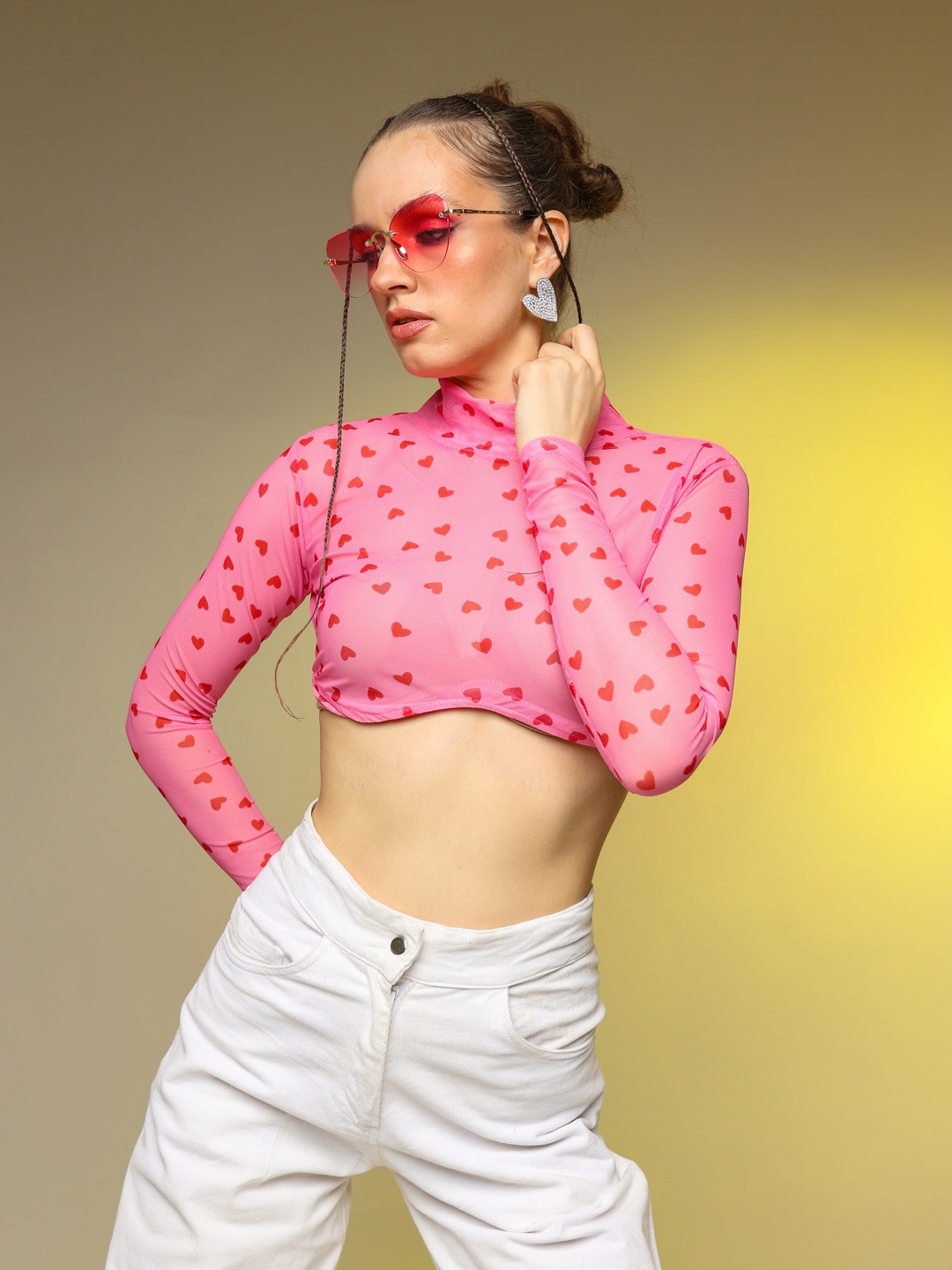 

Stylecast X Hersheinbox Printed Crop Top, Pink