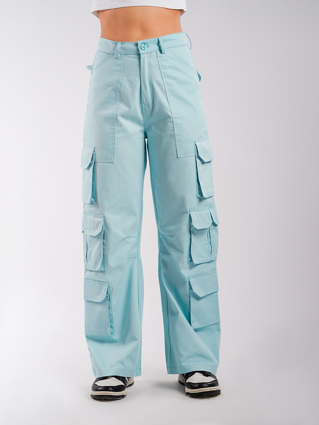 

Stylecast X Hersheinbox Women Cargos Trousers, Blue