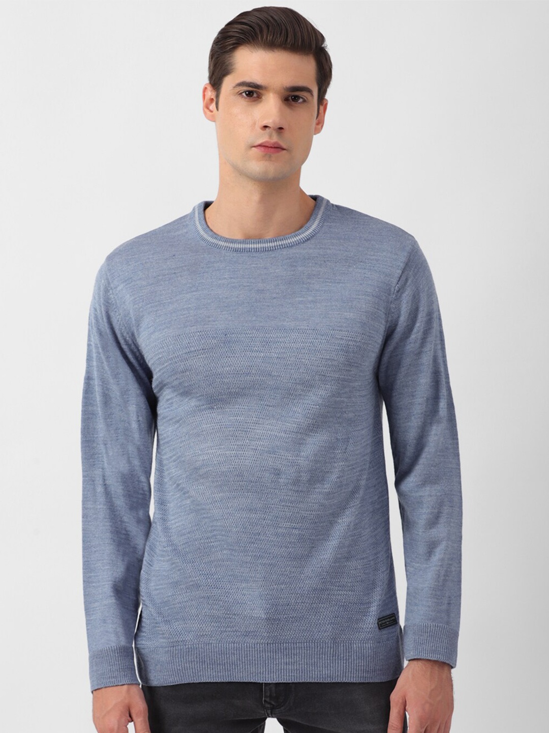 

Peter England Casuals Round Neck Acrylic Pullover, Blue