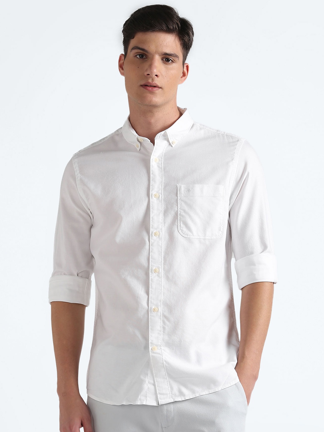 

Flying Machine Slim Fit Pure Cotton Casual Shirt, White