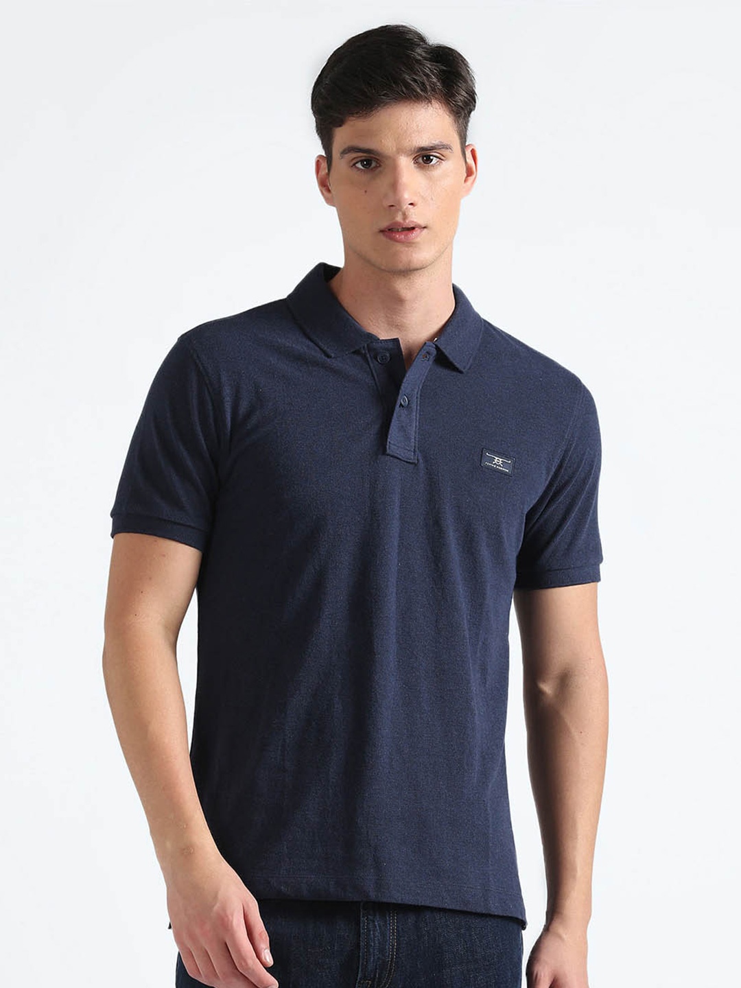 

Flying Machine Polo Collar Regular Fit T-shirt, Blue