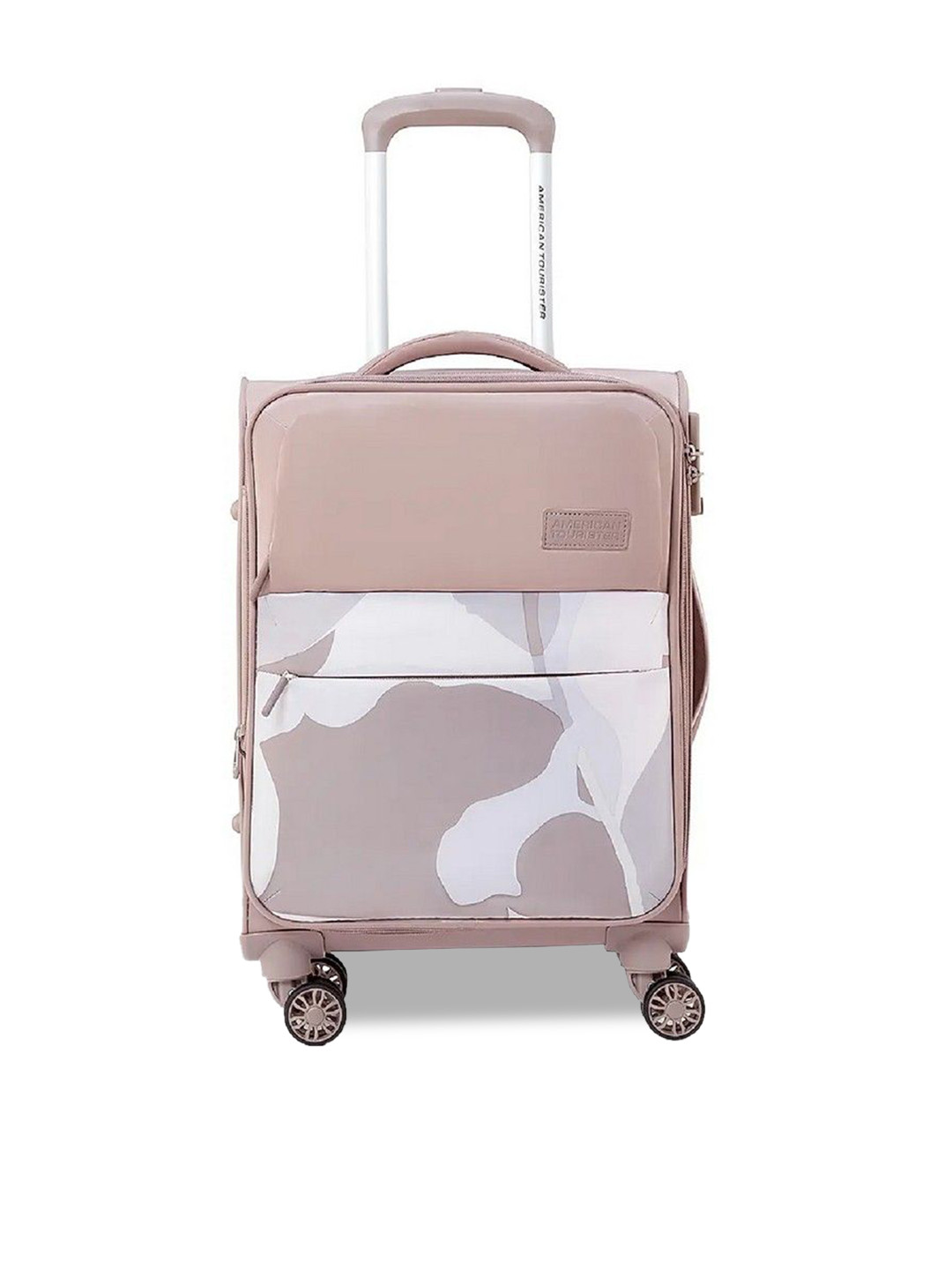 

AMERICAN TOURISTER Capella Printed Soft Sided Cabin Trolley Bag, Peach