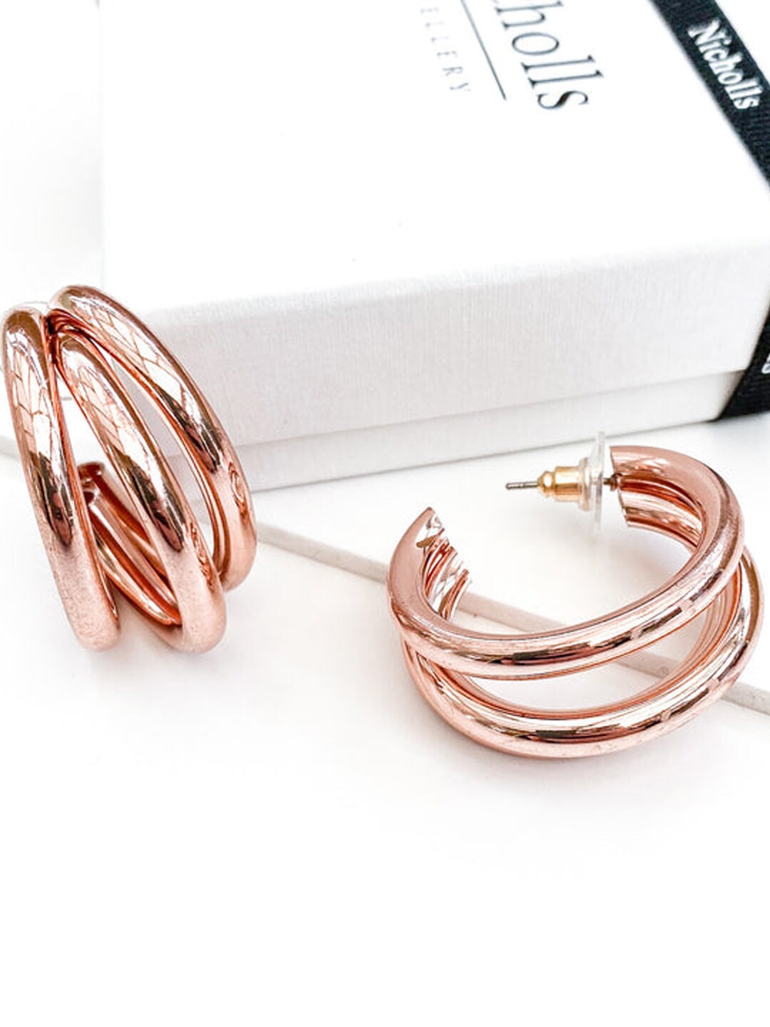 

Krelin Rose Gold-Plated Half Hoop Earrings