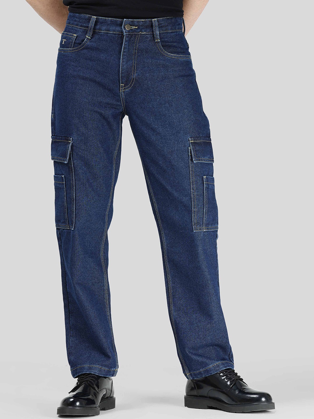 

Tailoraedge Men Comfort Slim Fit Clean Look Light Fade Jeans, Blue
