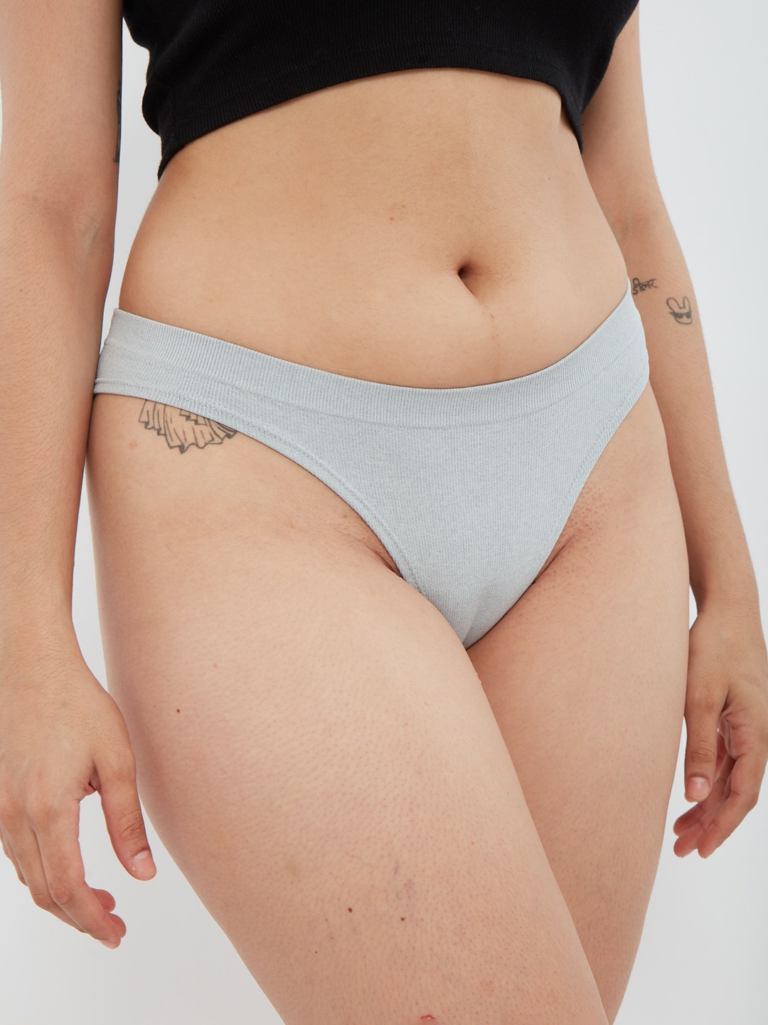

Big Little Lemons Low-Rise Bikini Brief Anti Microbial, Grey