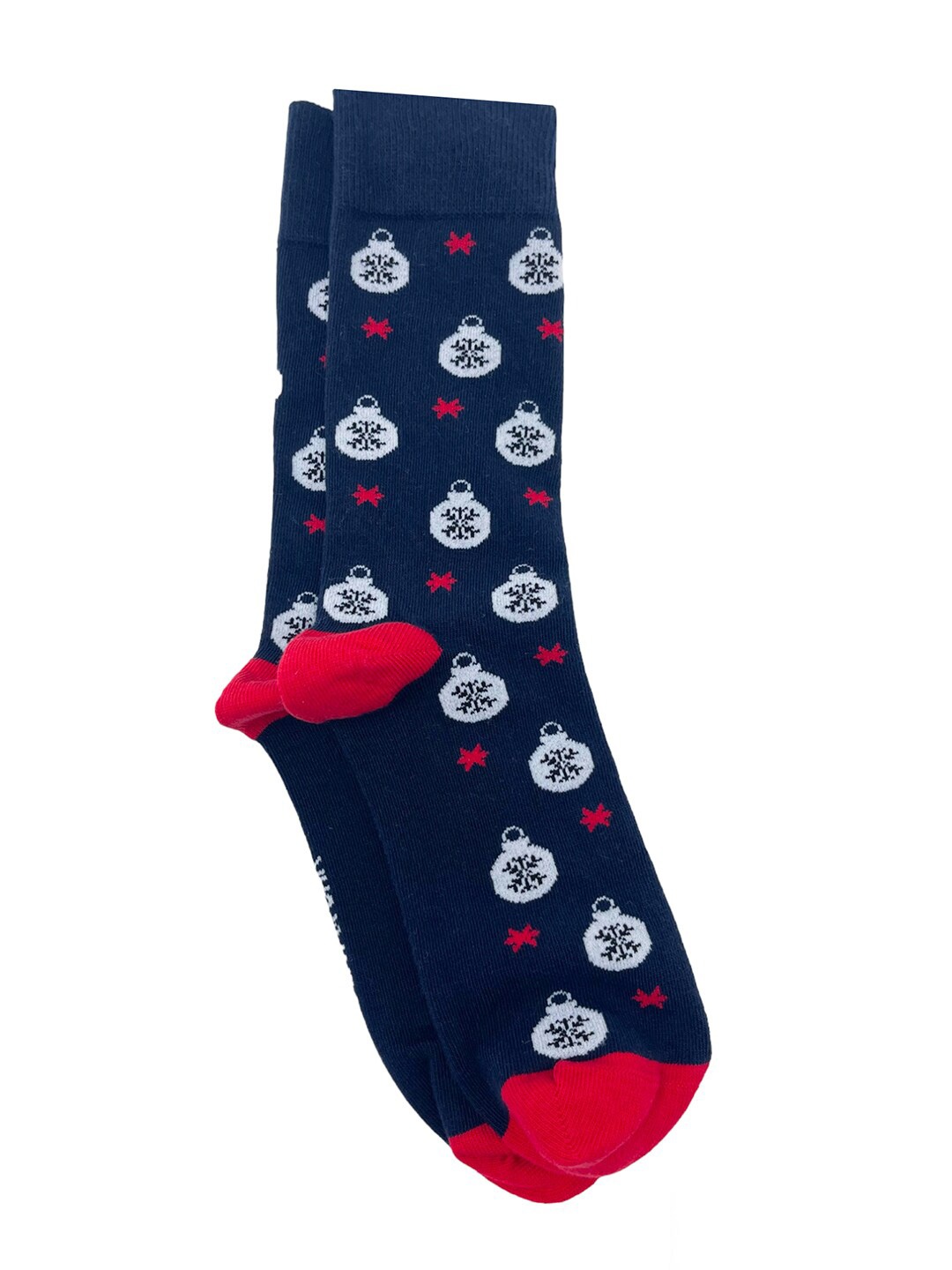 

Mint & Oak Men Patterned Calf-Length Socks, Navy blue