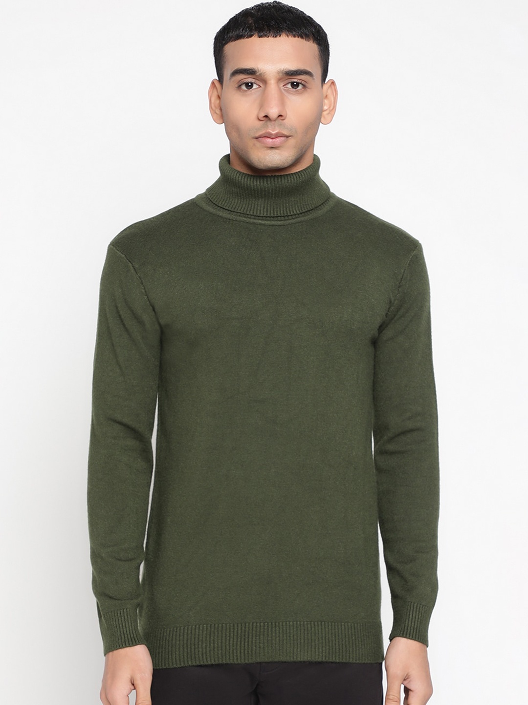 

JAVINISHKA Turtle Neck Pullover Sweaters, Green