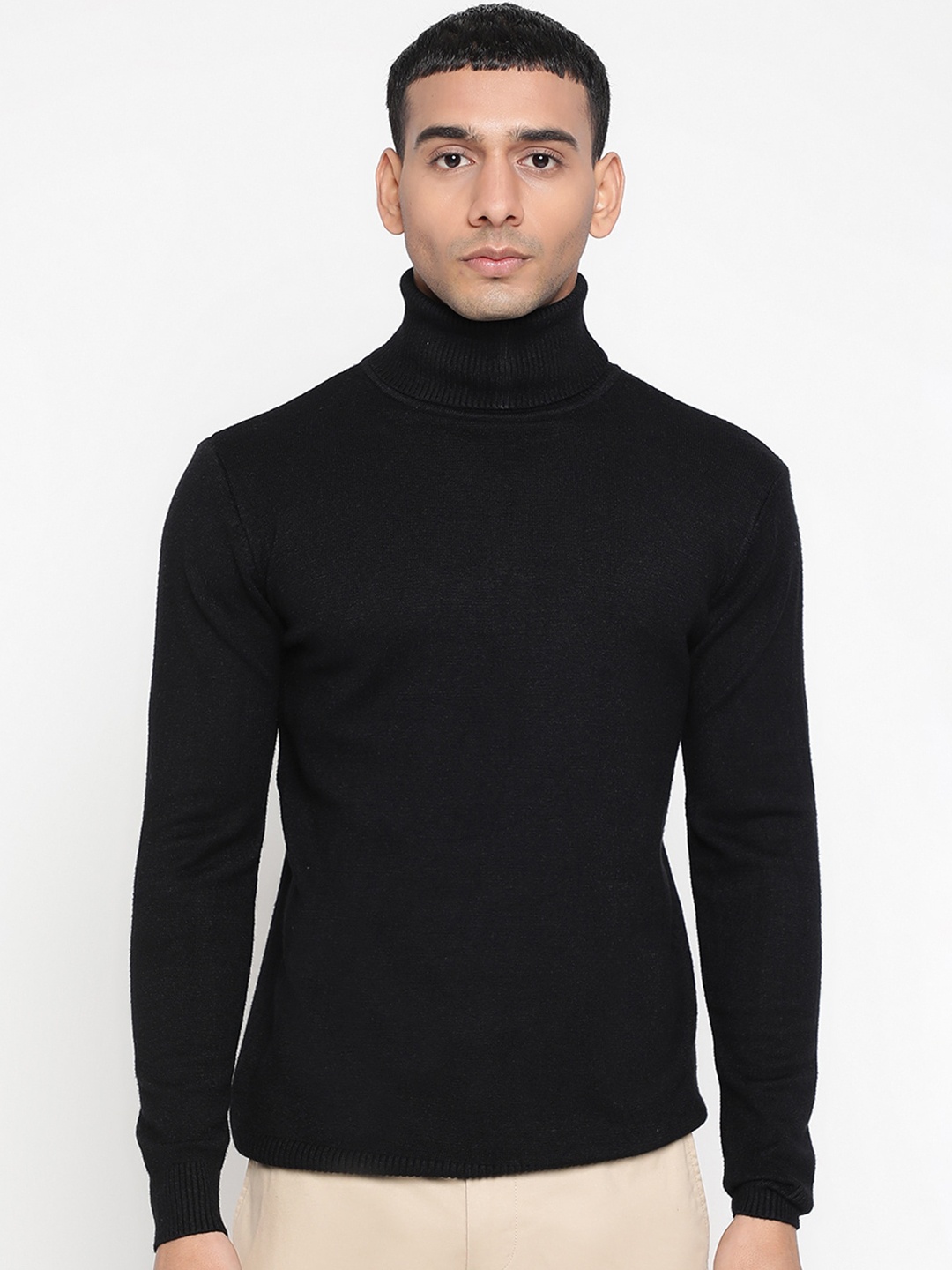 

JAVINISHKA Turtle Neck Pullover Sweaters, Black