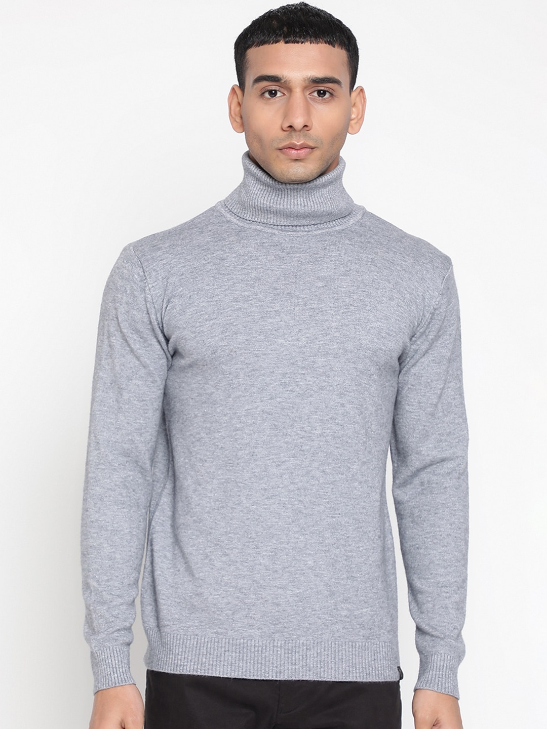 

JAVINISHKA Turtle Neck Pullover Sweaters, Grey