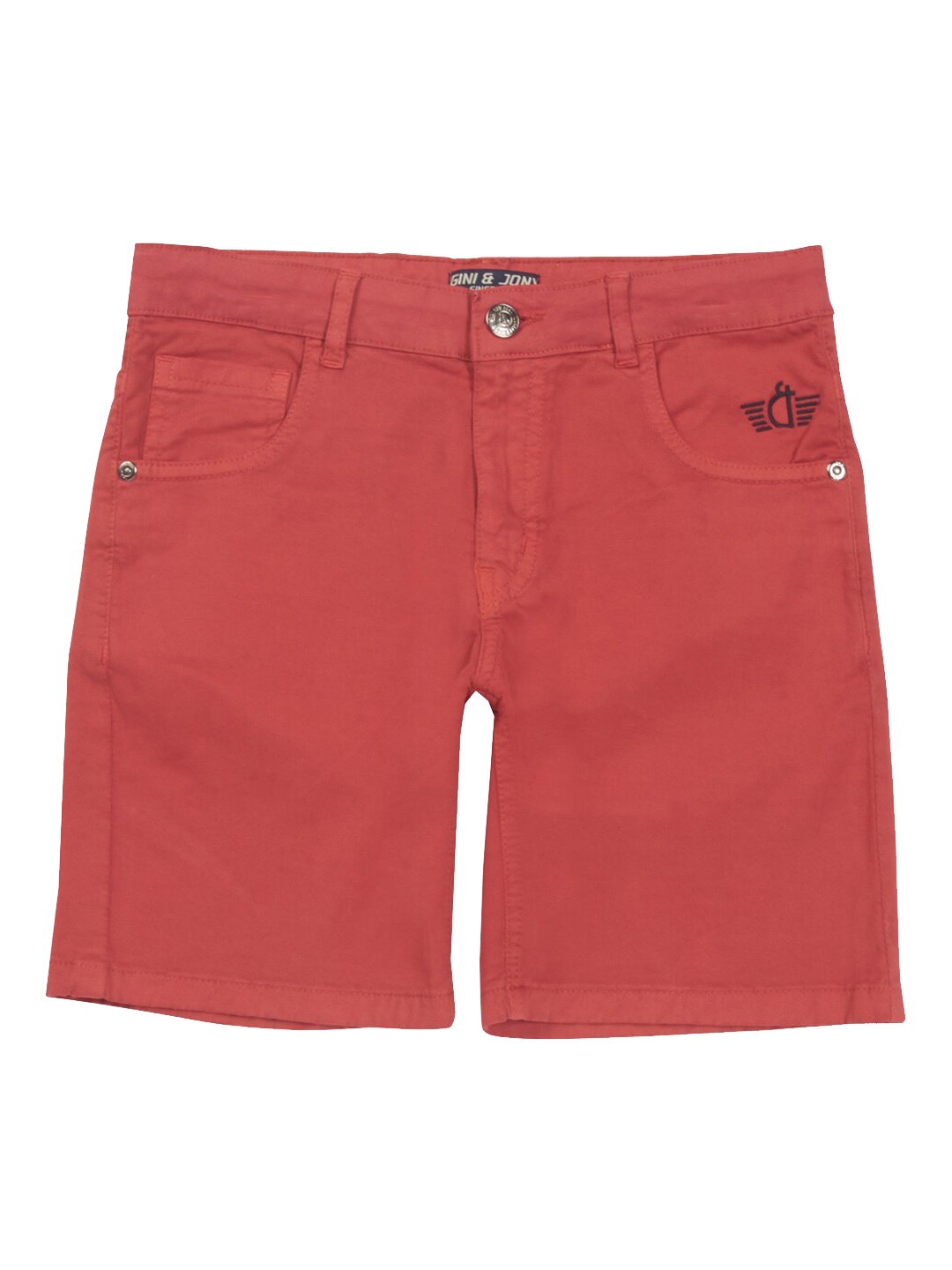 

Gini and Jony Boys Mid-Rise Denim Regular Shorts, Orange