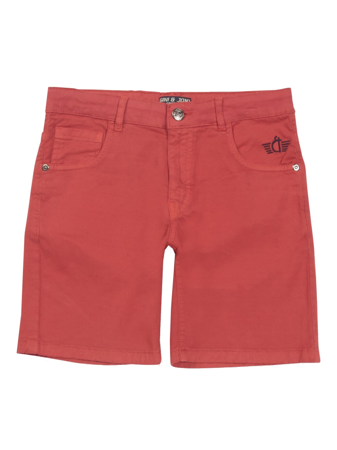 

Gini and Jony Boys Mid-Rise Denim Regular Shorts, Orange