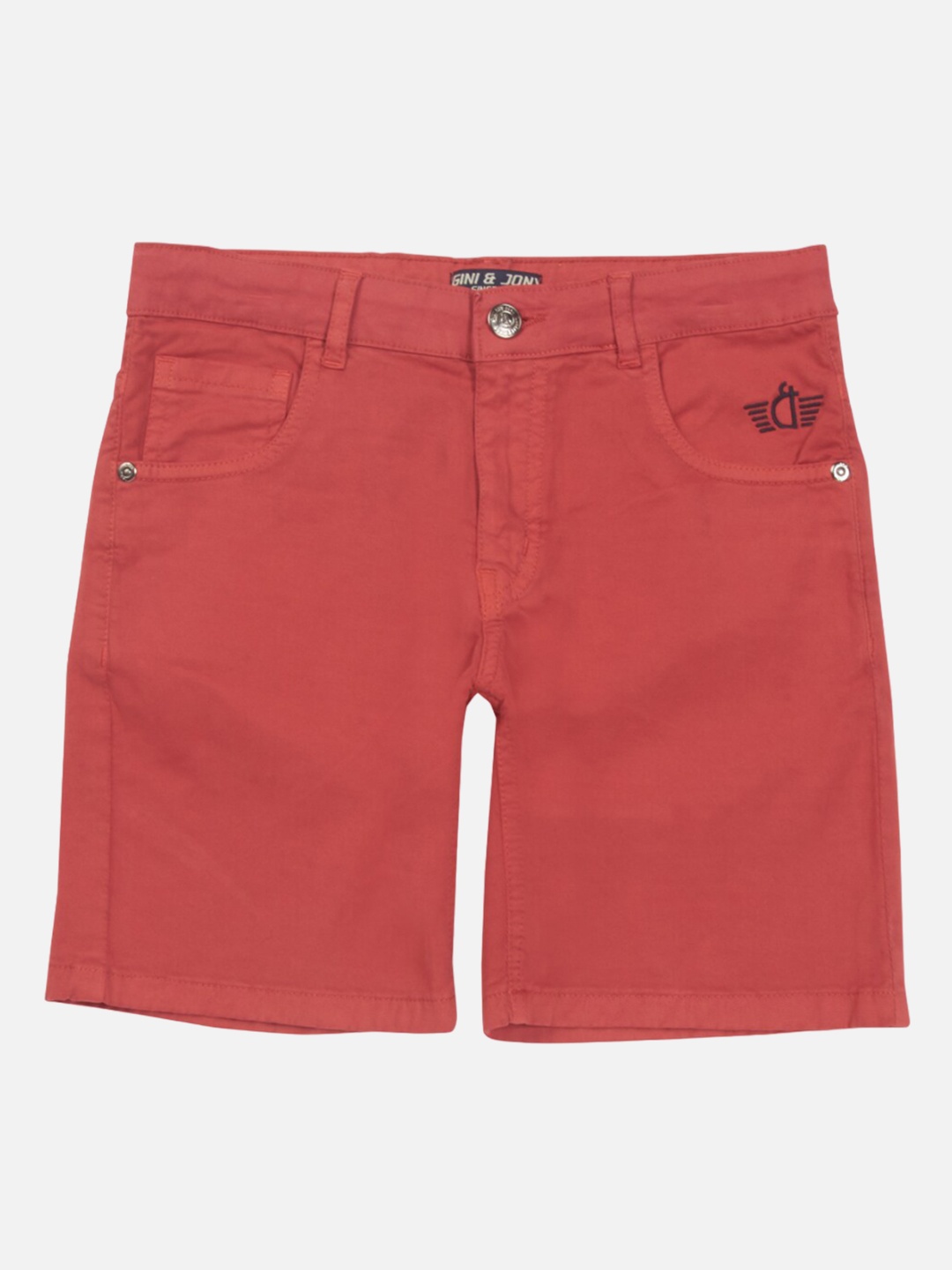 

Gini and Jony Boys Mid-Rise Denim Shorts, Orange