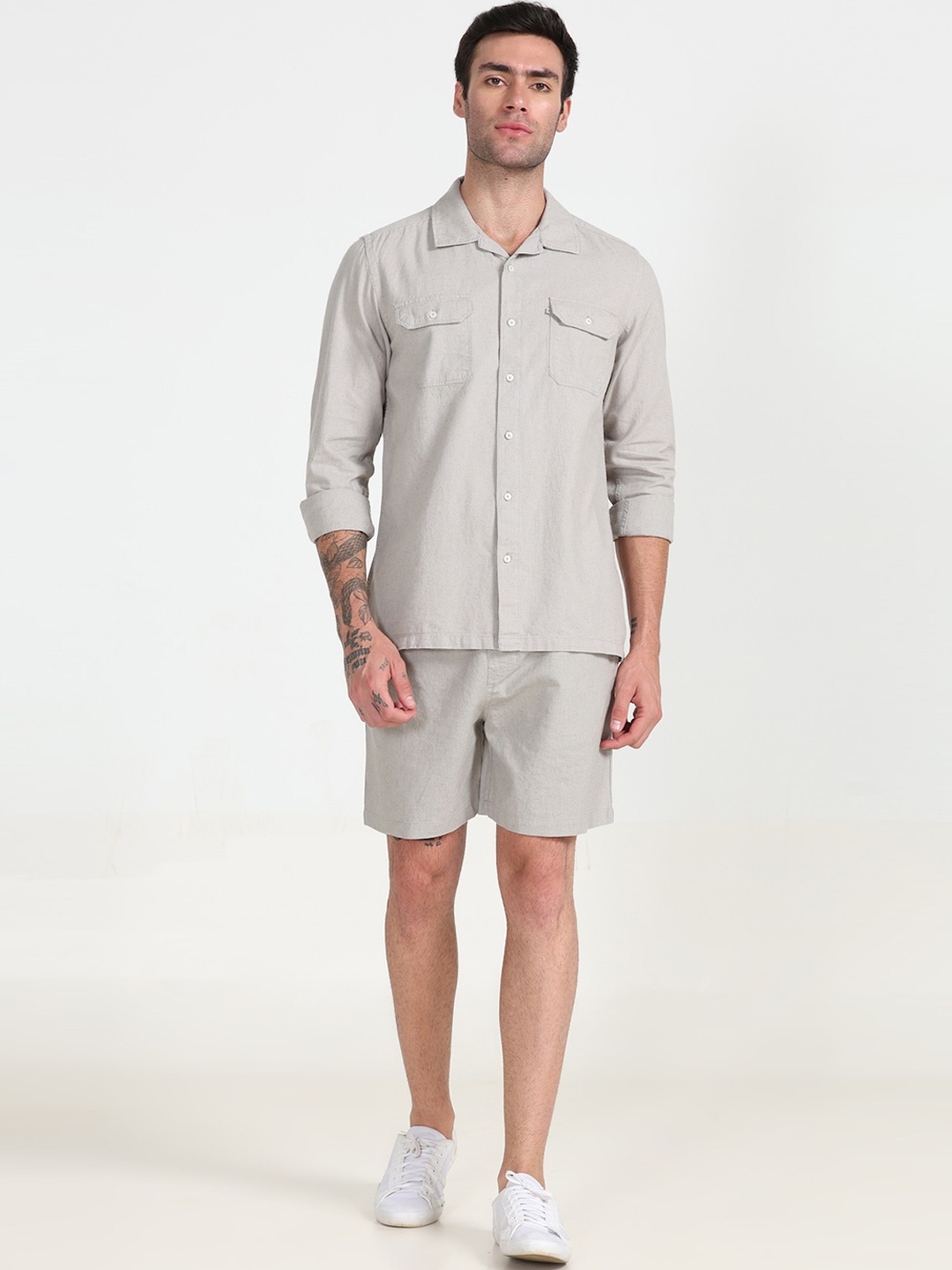 

POE Shirt & Shorts Co-Ords, Grey