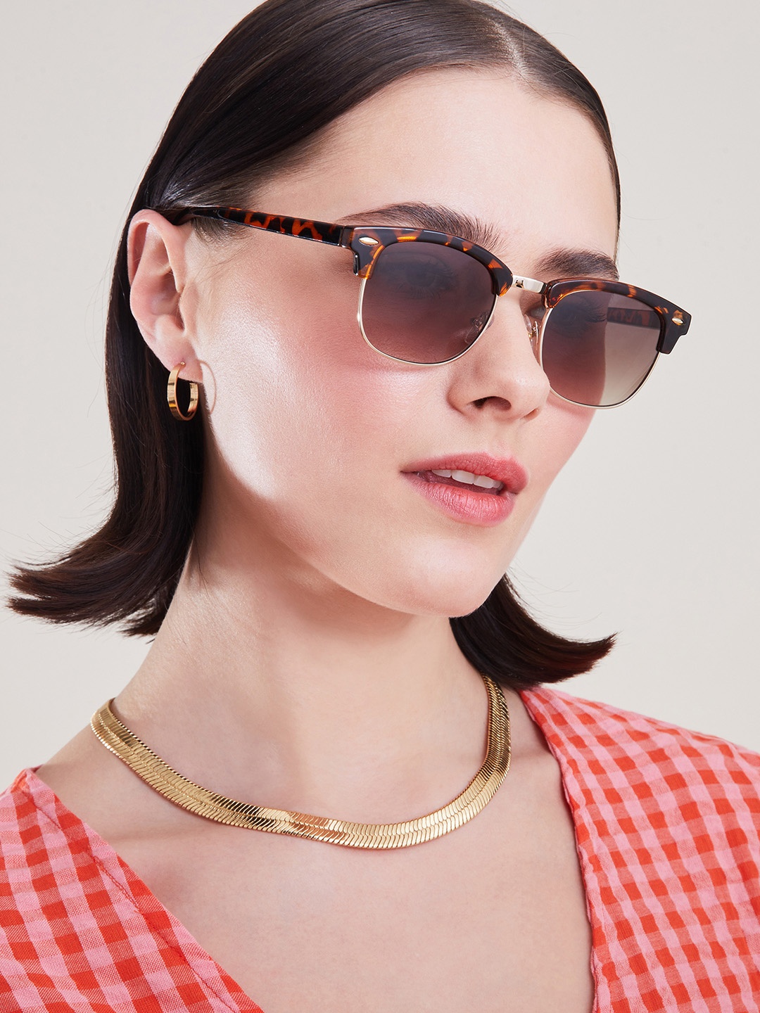 

Accessorize Women Square Sunglasses with UV Protected Lens, Brown